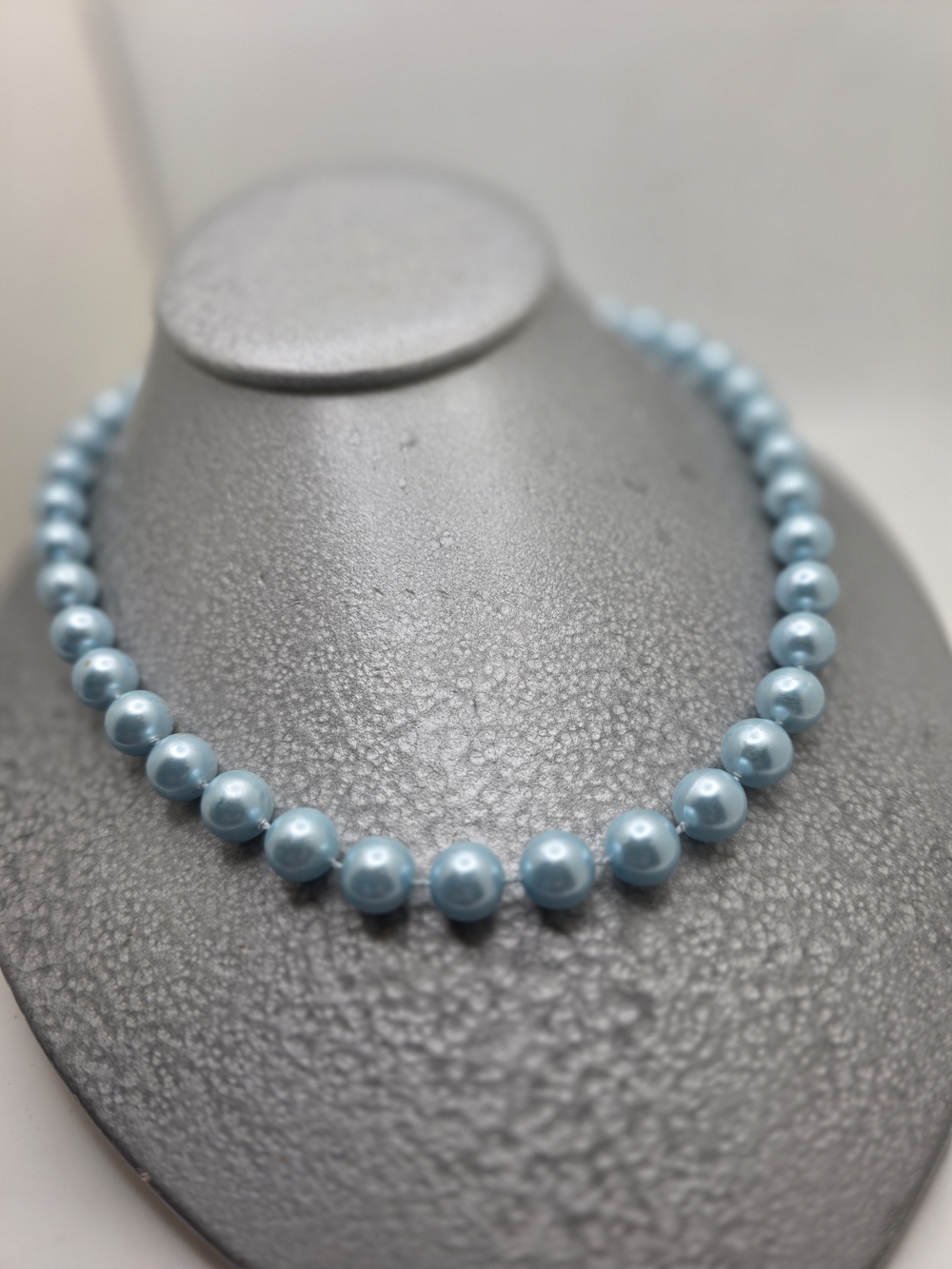 Pastel Blue Vintage Pearl Necklace